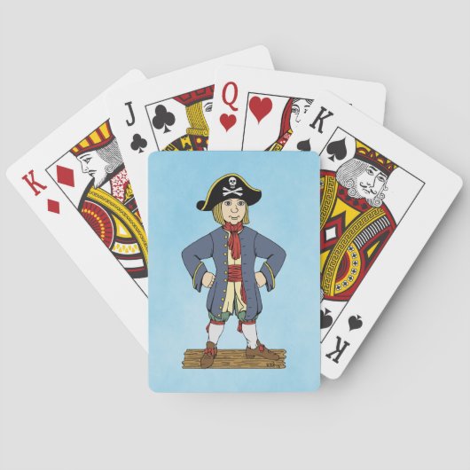 Cute Pirate Lad-speelkaarten Pokerkaarten (Achterkant)