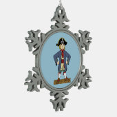Cute Pirate Lad Tin Sneeuwvlok Ornament (Links)