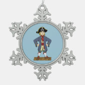 Cute Pirate Lad Tin Sneeuwvlok Ornament (Voorkant)