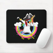 Cute Pirate Magical Unicorn Fun Geweldige Hallowee Muismat (Met muis)