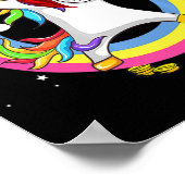 Cute Pirate Magical Unicorn Fun Geweldige Hallowee Poster (Hoek)