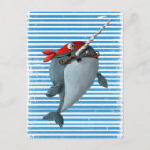 Cute Pirate Narwhal Briefkaart (Voorkant)