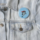 Cute Pirate Narwhal Ronde Button 5,7 Cm (In situ)
