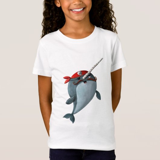 Cute Pirate Narwhal T-shirt (Voorkant)