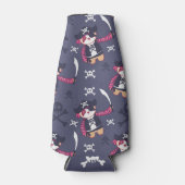 Cute Pirate Panda Beer Pattern Flesjeskoeler (Voorkant)