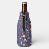 Cute Pirate Panda Beer Pattern Flesjeskoeler (Fles Achterkant)