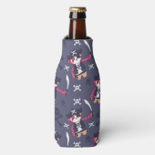 Cute Pirate Panda Beer Pattern Flesjeskoeler (Fles Voorkant)