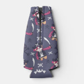 Cute Pirate Panda Beer Pattern Flesjeskoeler (Achterkant)