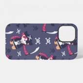 Cute Pirate Panda Beer Pattern iPhone Hoesje (Achterkant horizontaal)