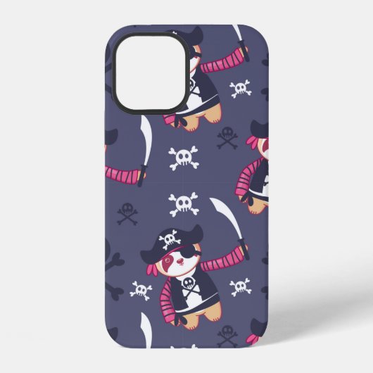 Cute Pirate Panda Beer Pattern iPhone Hoesje (Achterkant)