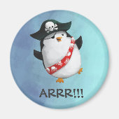 Cute Pirate Penguin Magneet (Voorkant)