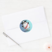Cute Pirate Penguin Ronde Sticker (Envelop)