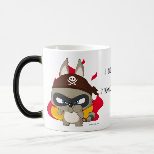 Cute pirate raccoon anime cartoon mok (Links)