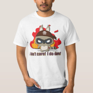 Cute Pirate Raccoon T-shirt Cartoon Character T sh