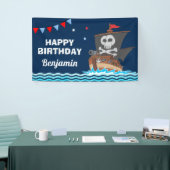 Cute Pirate Ship Kids Birthday Party Spandoek (Beurs)