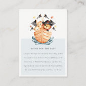 Cute Pirate Ship Lion Cub Books for Baby shower Informatiekaartje (Voorkant)