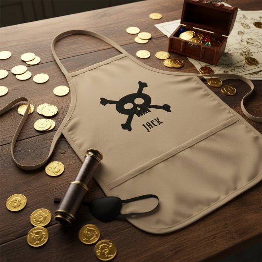 Cute Pirate Skull en Crossbones Kinder Apron Schort