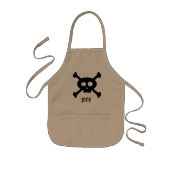 Cute Pirate Skull en Crossbones Kinder Apron Schort (Voorkant)
