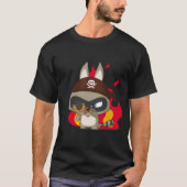 Cute Pirate Slingshot Cartoon Character T-shirt (Voorkant)