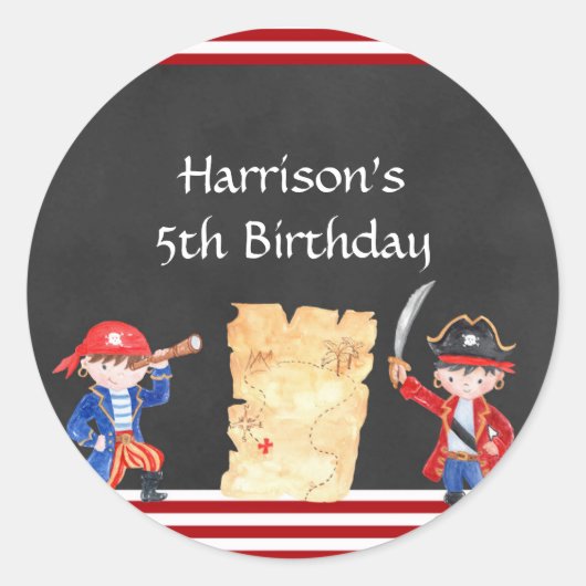 Cute Pirate Sticker (Voorkant)