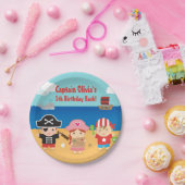 Cute Pirate Thmed Kids Birthday Party Supply Papieren Bordje (Feest)