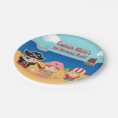 Cute Pirate Thmed Kids Birthday Party Supply Papieren Bordje (Gekanteld)