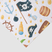 Cute Pirate Thormate Nautical Pattern Tissuepapier (Detail)