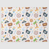 Cute Pirate Thormate Nautical Pattern Tissuepapier (Voorkant)