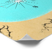 Cute Pirates Hidden Treasure Map voor kinderen Poster (Hoek)