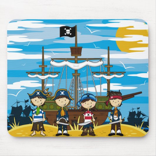 Cute Pirates Mousepad Muismat (Voorkant)