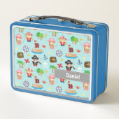 Cute Pirates Treasure Hunt Kinder Personalized Lun (Achterkant)