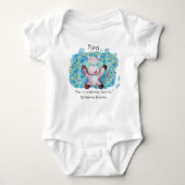 Cute Pisces Fish Waterverf Bull Zodiac Romper (Voorkant)