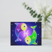 Cute Pisces Zodiac Briefkaart (Staand voorkant)