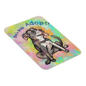 Cute Pit Bull "Adopt!, niet winkelen" Magneet (Rechterzijde)