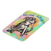 Cute Pit Bull "Adopt!, niet winkelen" Magneet (Linkerzijde)