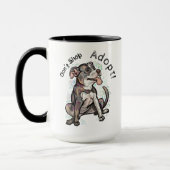 Cute Pit Bull "Adopt!, niet winkelen" Mok (Links)