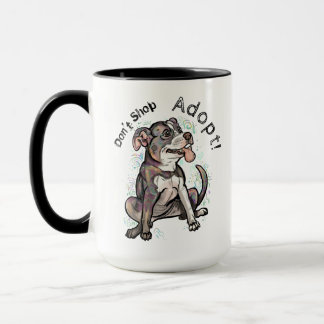 Cute Pit Bull "Adopt!, niet winkelen" Mok
