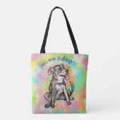 Cute Pit Bull "Adopt!, niet winkelen" Tote Bag (Achterkant)