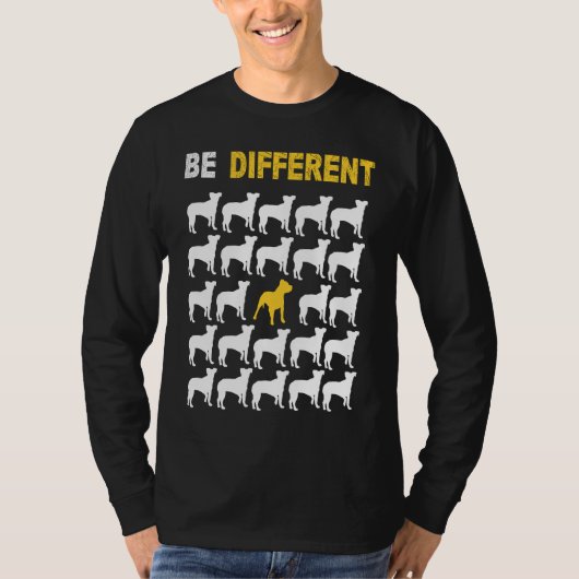 Cute Pit Bull Be Different Inspiration T-shirt (Voorkant)