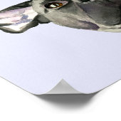 Cute Pit Bull Dog is voor u Waterverf schilderen Poster (Hoek)