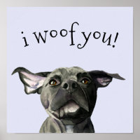 Cute Pit Bull Dog is voor u Waterverf schilderen