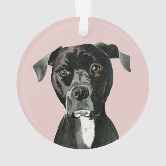 Cute Pit Bull Dog Ornament (achterkant)