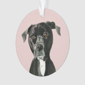 Cute Pit Bull Dog Ornament (voorkant)