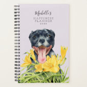 Cute Pit Bull Dog Portret  | Jouw namen toevoegen Planner (Voorkant)