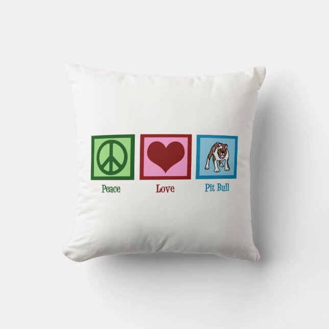 Cute Pit Bull Kussen (Voorkant)