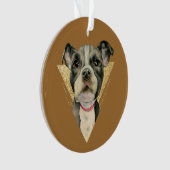 Cute Pit Bull Puppy Dog Gold Glitter Ornament (voorkant)