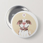 Cute Pit Bull Ronde Button 7,6 Cm (Voorkant /achterkant)