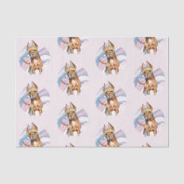 Cute Pit Bull Terrier Dog Illustratiepatroon Tissuepapier