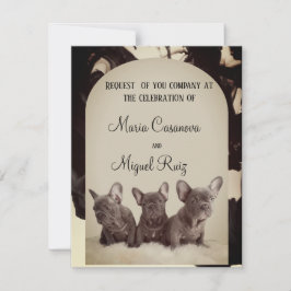 cute pitbull elegant party kaart