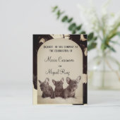 cute pitbull elegant party kaart (Staand voorkant)